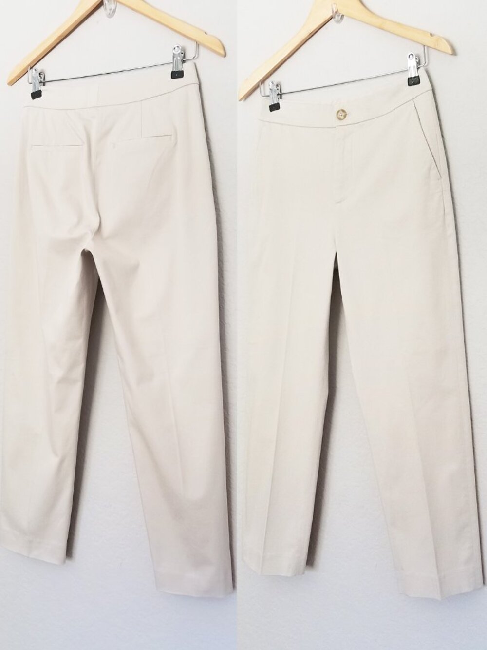 NEW Amour Vert Darine Trouser Pants in Stone Size 4 Office Minimalist Preppy NWT
